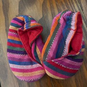 Colorful Striped Newborn Slippers